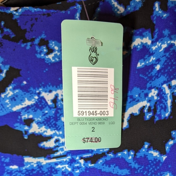 Vintage Torrid Blue Print dress - Picture 3 of 4